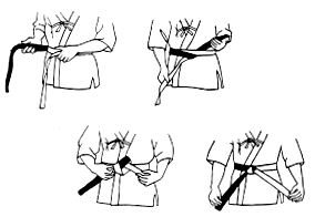 How to tie belt 